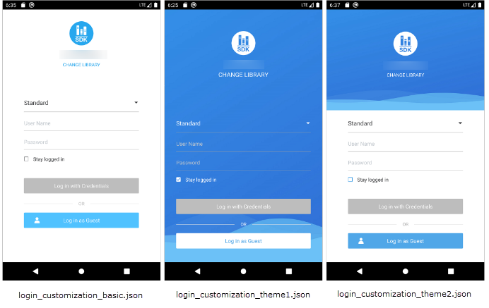 Customize the Login Screen for Android