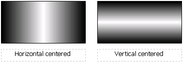 Beispiel zu horizontal und vertikal zentrierten Schattierungsfarben