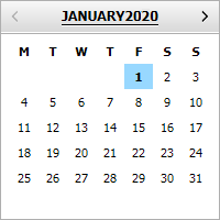 Image of a Date Selection widget