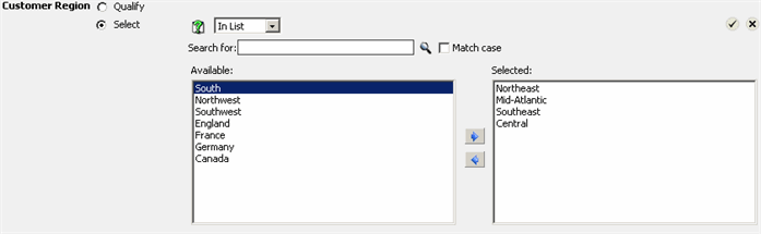 Esempio di lettura incrementale utilizzata in un filtro