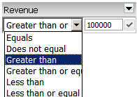Image of a Metric Qualification selector