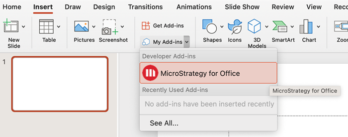 My Add-ins in Office on Mac