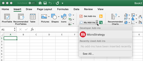 Instalar manualmente el complemento de MicroStrategy para Office