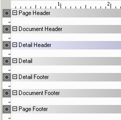 Document sections in Design View