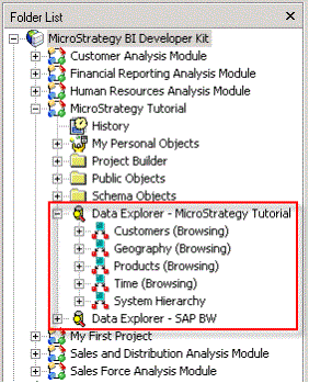 Data Explorer, displaying Customers, Geography, and other hierarchies