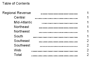 Table of contents in PDF View