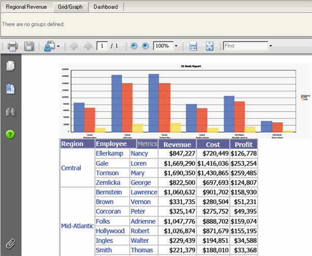 Grid/Graph layout in PDF View